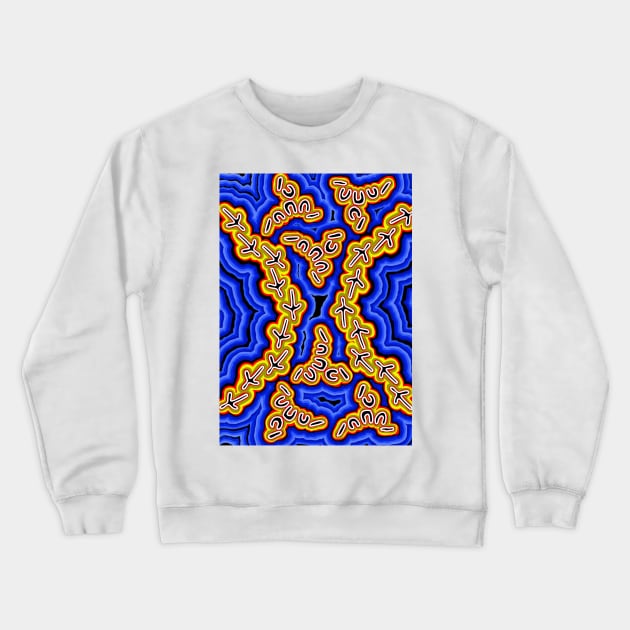 Aboriginal Art - Emu Dreaming 2 Crewneck Sweatshirt by hogartharts